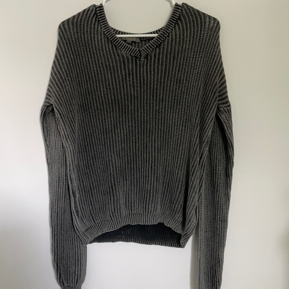 Don’t Ask Why black v-neck sweater